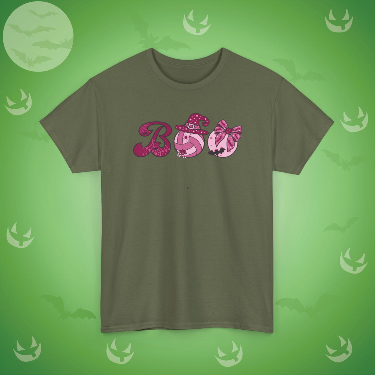 Volleyball BOO T-Shirt | Girly Coquette Halloween Design