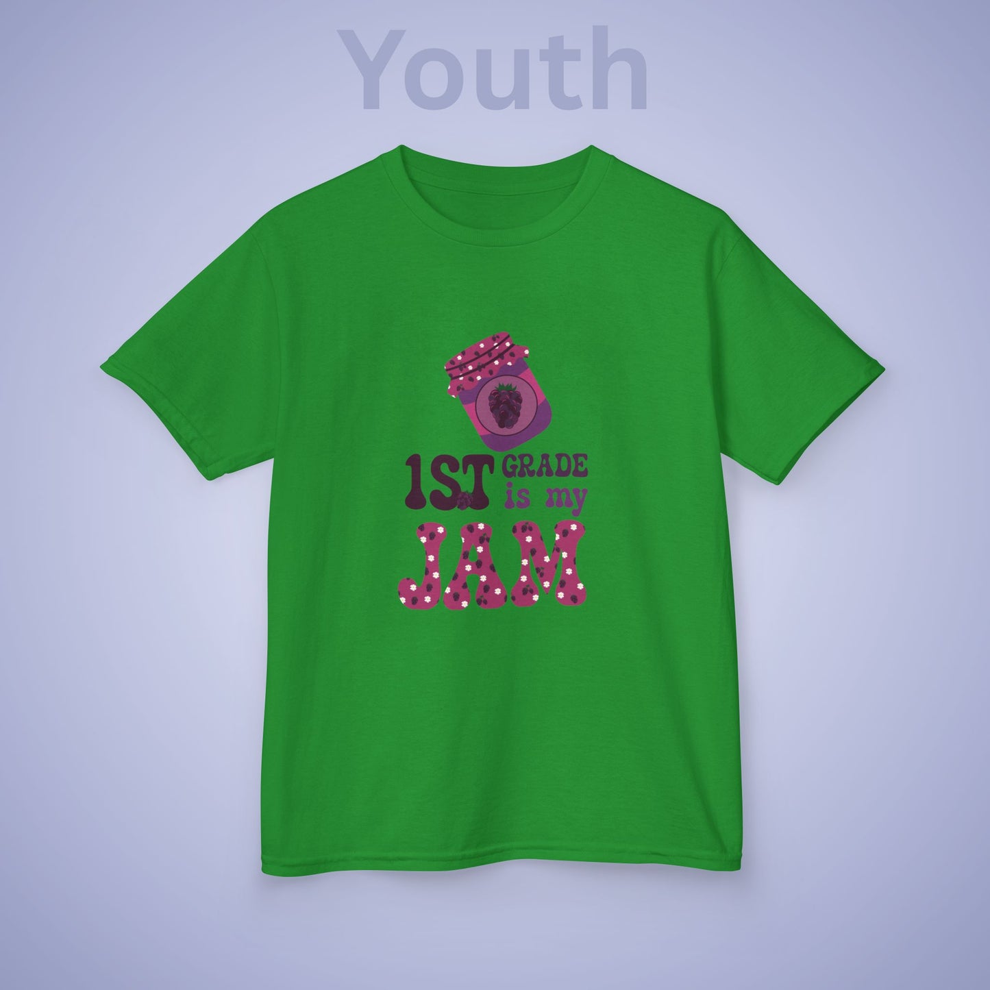 First Grade is my Jam Blackberry Kids Cotton T Shirt Back To School Youth
