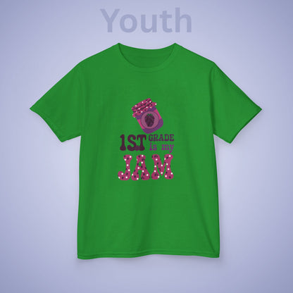 First Grade is my Jam Blackberry Kids Cotton T Shirt Back To School Youth