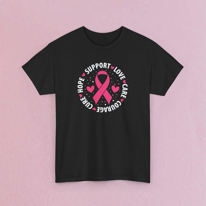 Support Love Courage and Cure Breast Cancer Awareness Unisex T Shirt