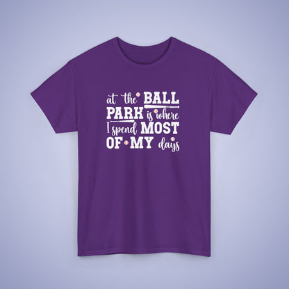 At The Ball Park Word Art Text Baseball Unisex T Shirt