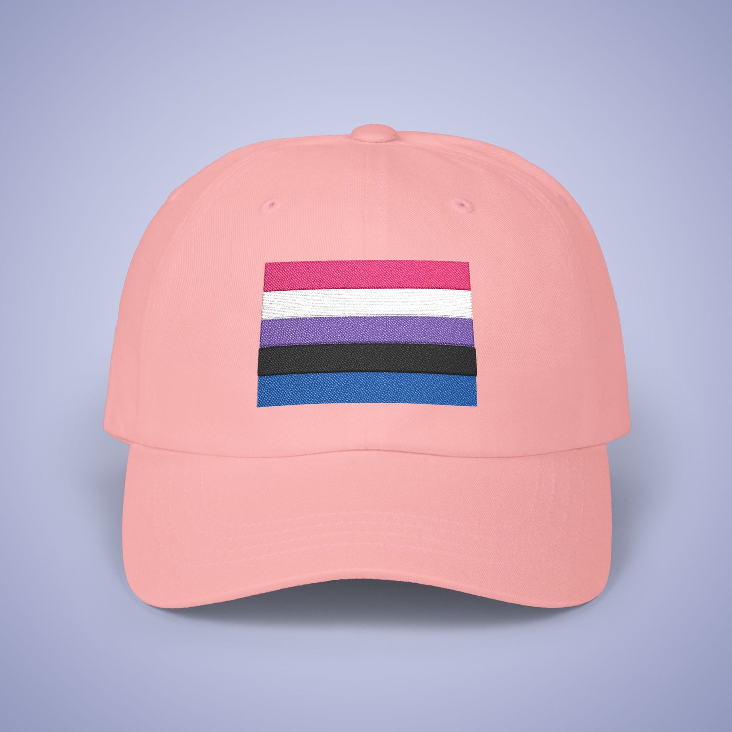 Gender Fluid Flag Pride Month Embroidered Classic Dad Cap Unisex Coloured Embroidery