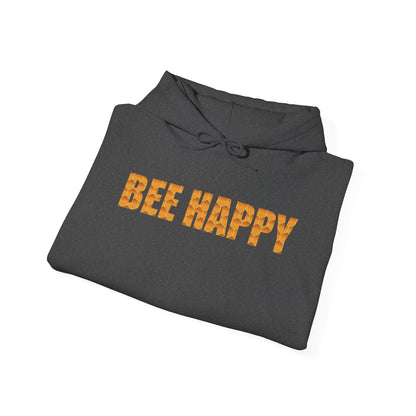 Bee Happy Sweet As Honey Honeycomb Word Art Design Hoodie Sweatshirt