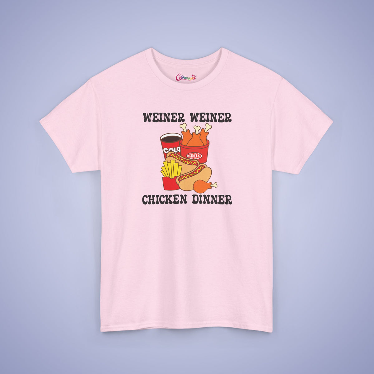 Weiner Weiner Chicken Dinner Funny Hot Dog T-Shirt | Hot Dog Lover Gift Black