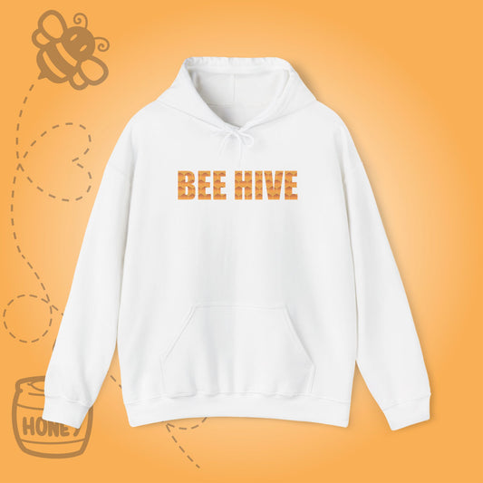 Bee Hive Sweet As Honey Honeycomb Word Art Design Hoodie Sweatshirt