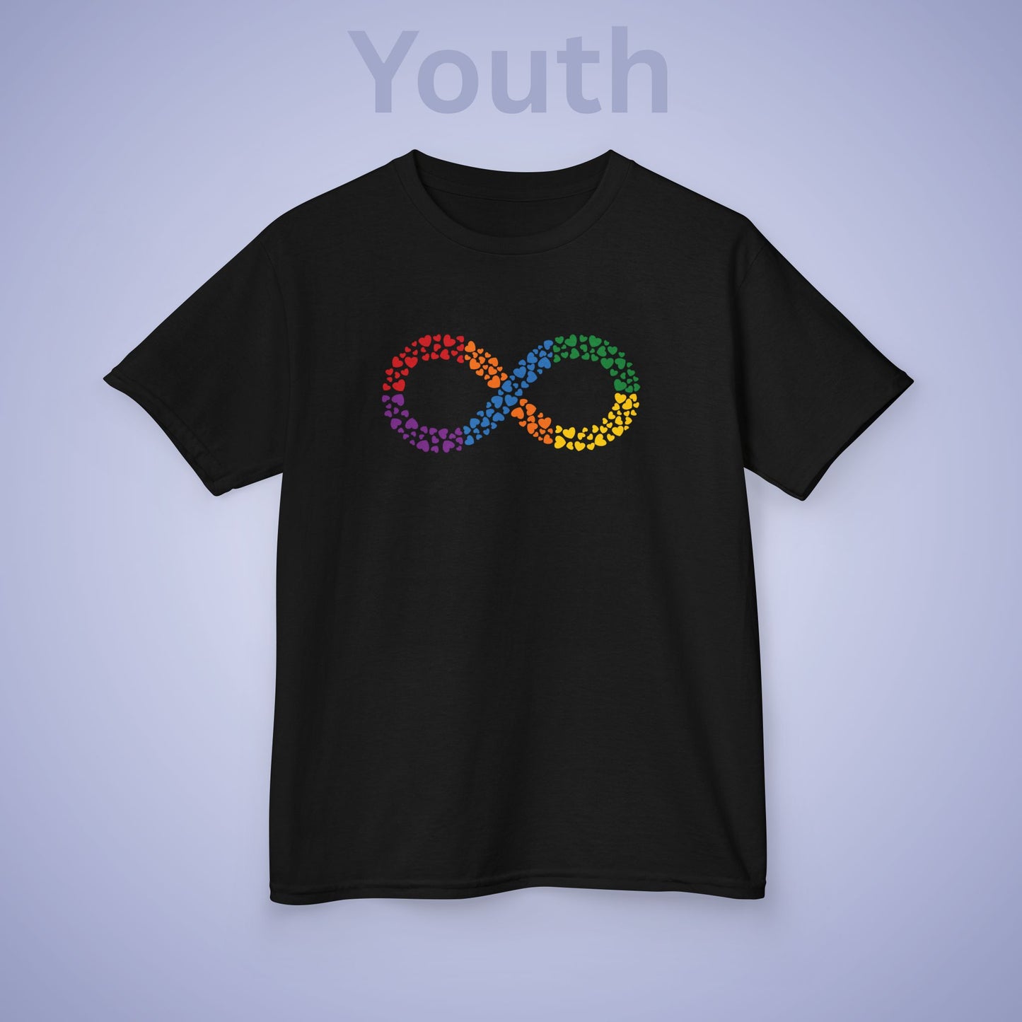 Infinity Hearts Graphic Neurodiversity Autism Awareness Cotton Youth T Shirt