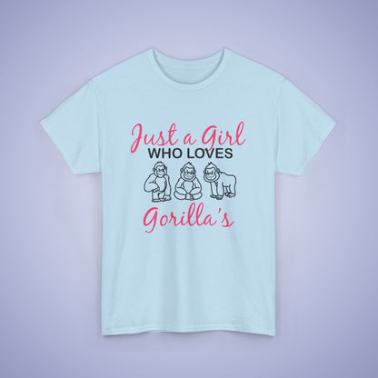 Just a Girl who Loves Gorillas Unisex Unisex T-Shirt