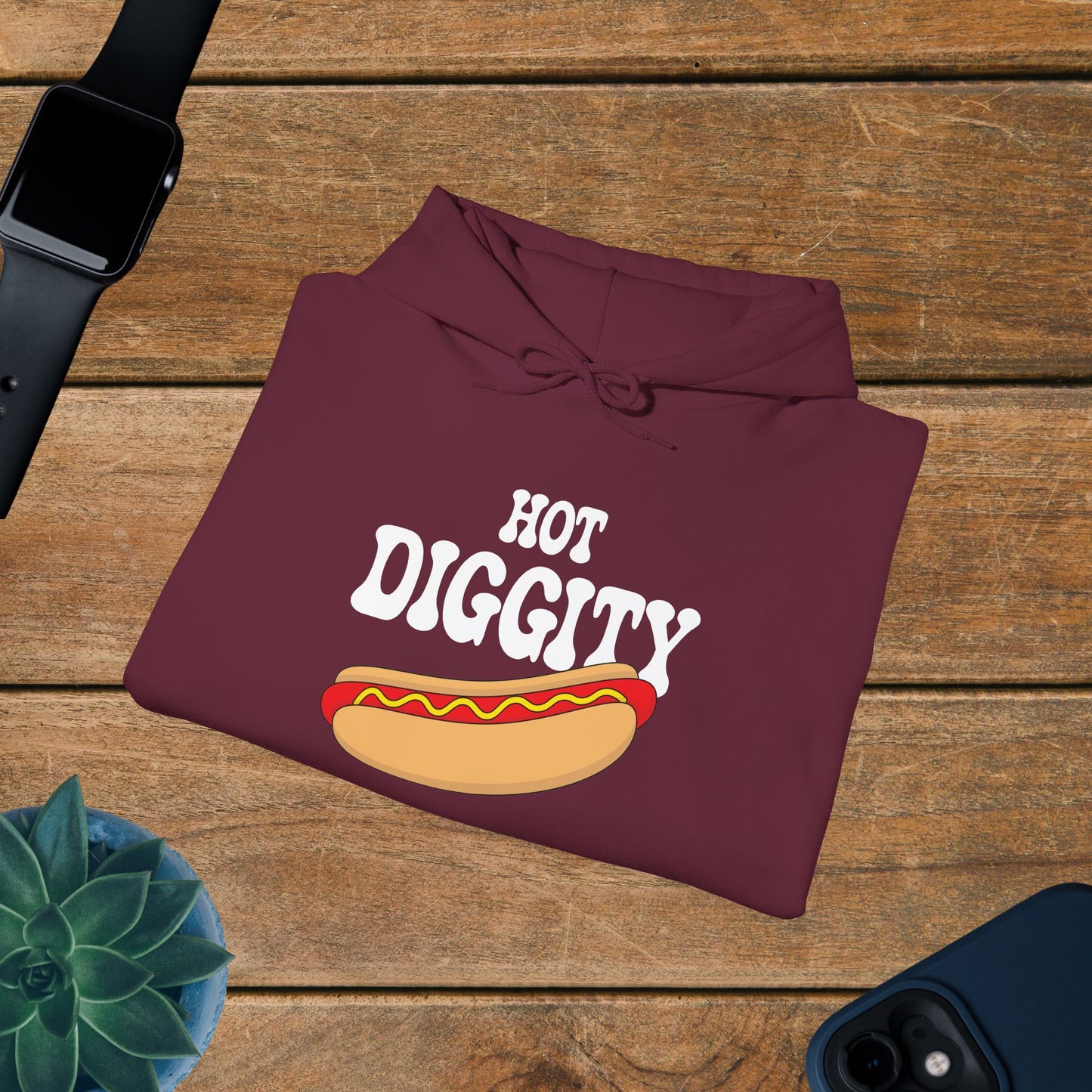 Hot Diggity Dog Hot Dog Hoodie | Hot Dog Lover Gift White
