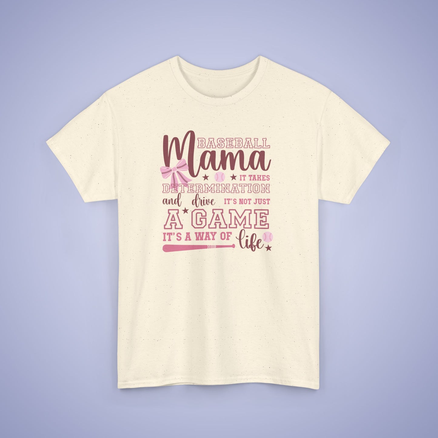 Baseball Mama Coquette Bow Pink Graphic Sports Mom Unisex T Shirt