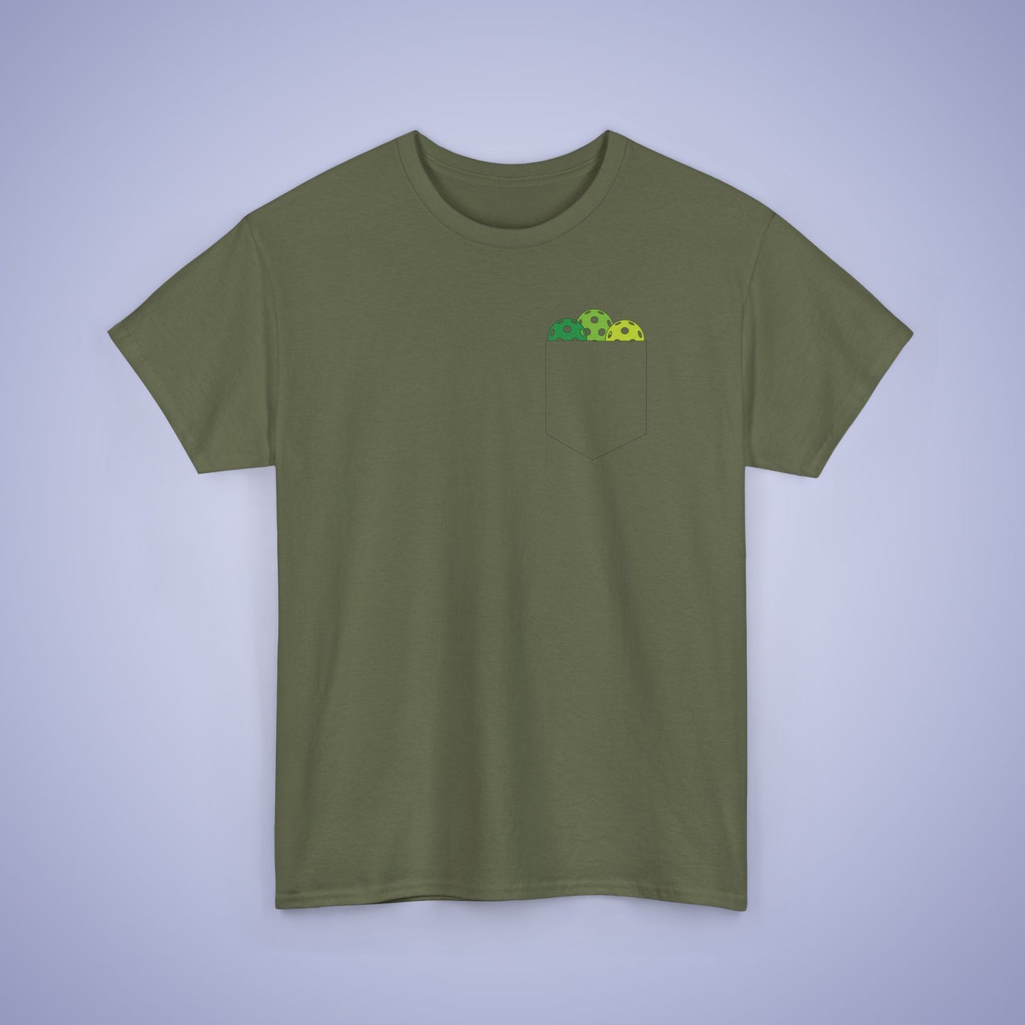 Pickleball Pocket Design T Shirt Green Graphic Design