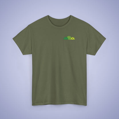 Pickleball Pocket Design T Shirt Green Graphic Design