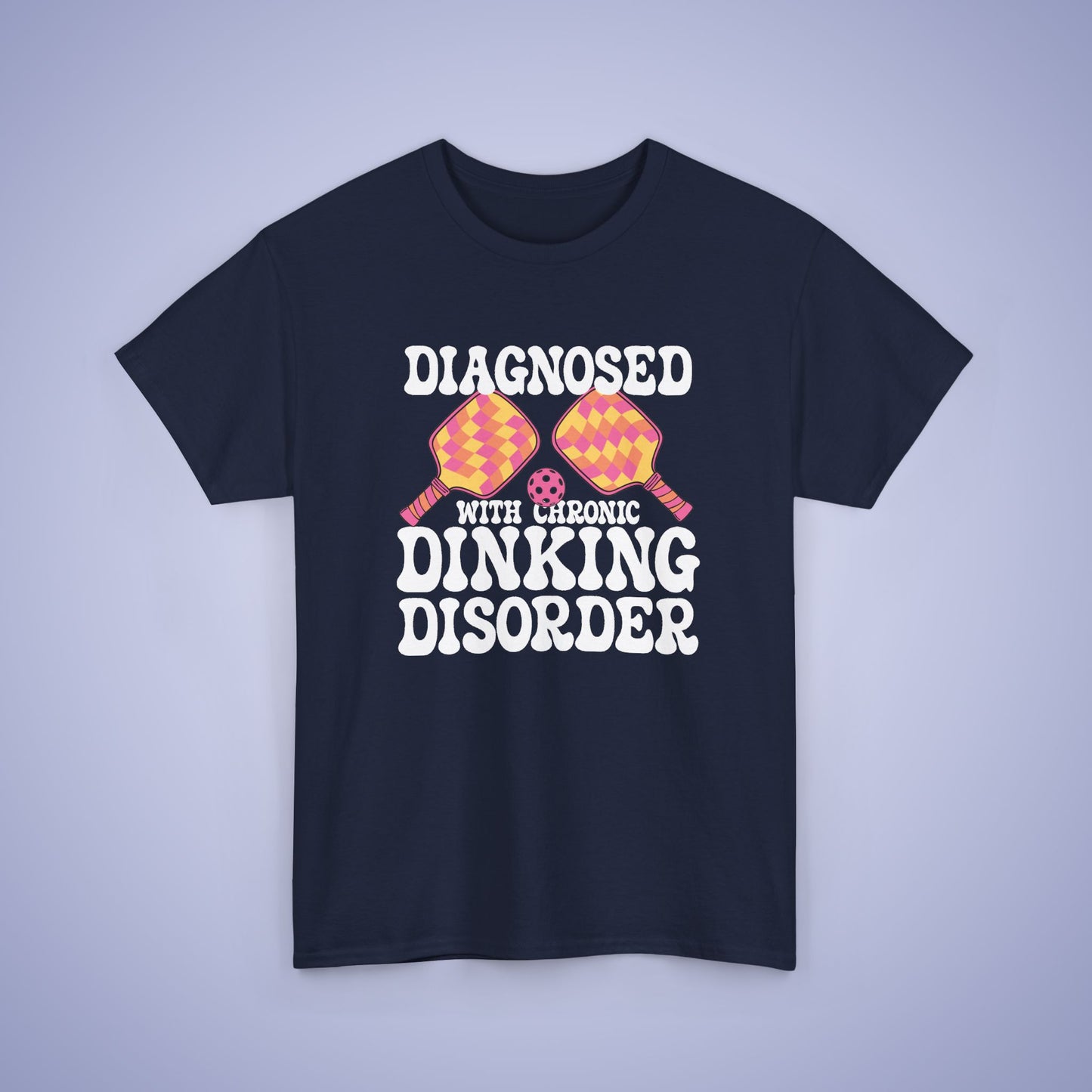 Diagnosed with a Chronic Dinking Disorder Funny Doctor Pickleball T Shirt White Graphic Design