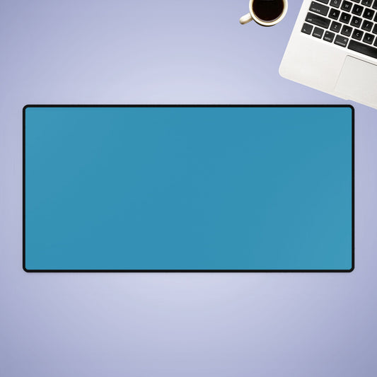 Turquoise Blue Desk Mat Minimalist Office Teacher Decor Gift Medium & Large