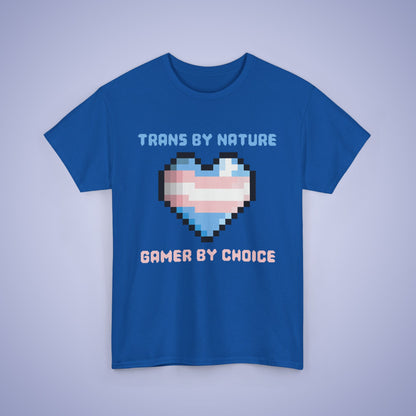 Trans By Nature Gamer By Choice LGBT Pride Month Matching  T Shirt Unisex