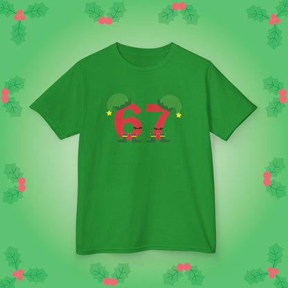 Elf Character Christmas 67 Tee Fun Trending Kids Cotton T Shirt Six Seven Youth