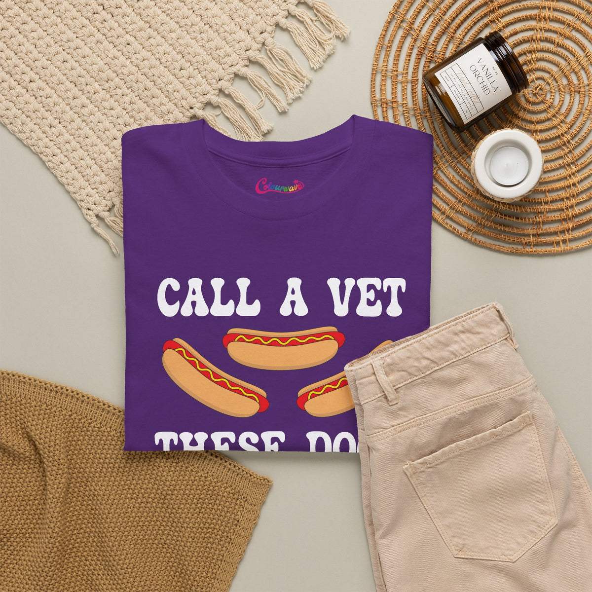 Call a Vet These Dogs Are Going Down Funny Hot Dog T-Shirt | Hot Dog Lover Gift White