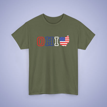 Ohio Map Text Art Proud American Unisex T Shirt
