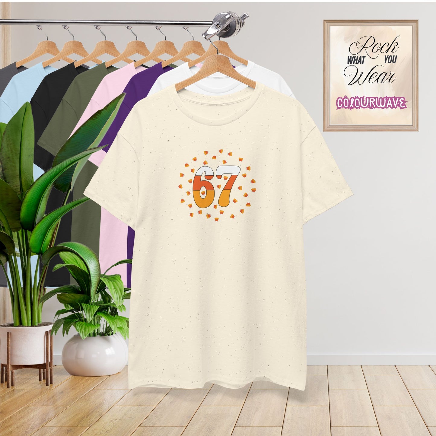 67 Candy Corn White Halloween Candy Unisex T Shirt