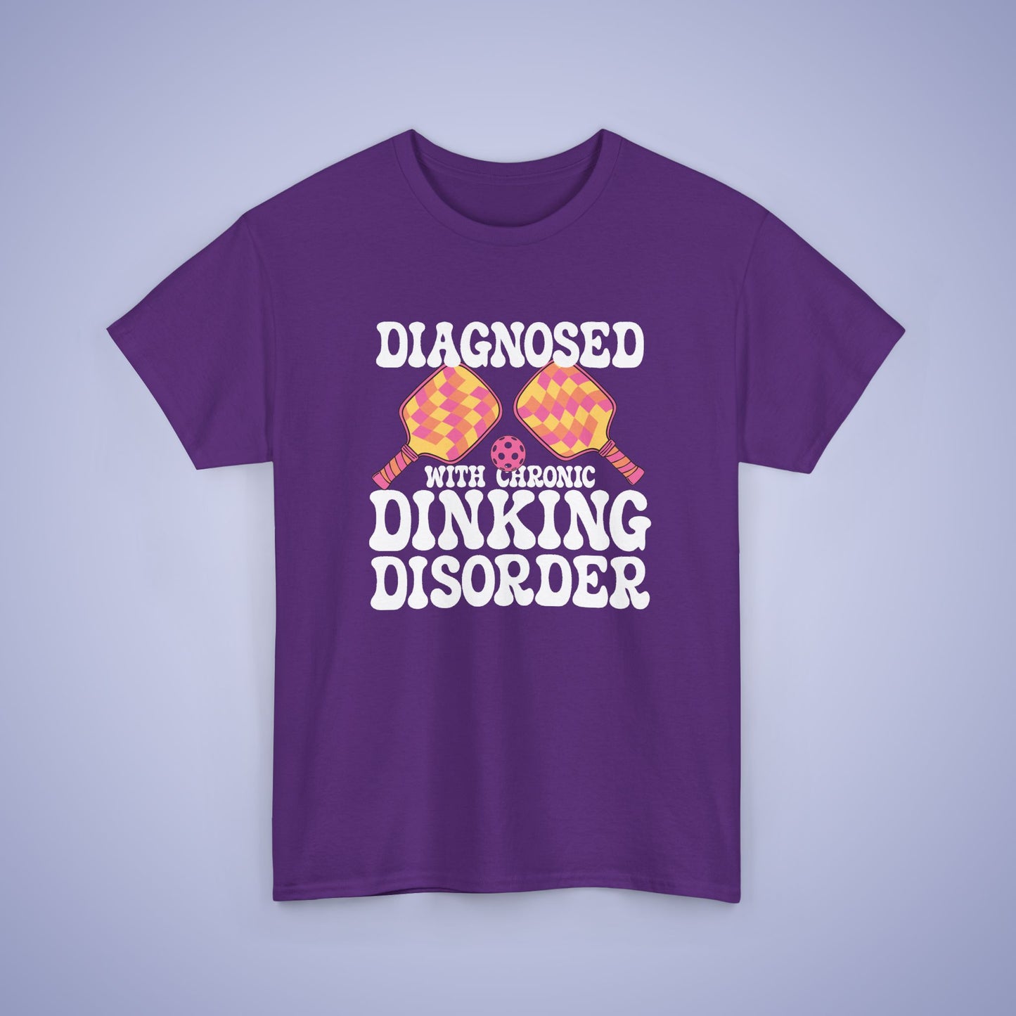 Diagnosed with a Chronic Dinking Disorder Funny Doctor Pickleball T Shirt White Graphic Design
