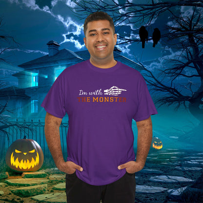 Im With THE MONSTER Couple Matching T-Shirt | Skeleton Halloween Design