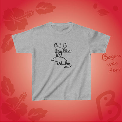 Bill B the Cute Bilby Bogan's Design Kids Tshirt