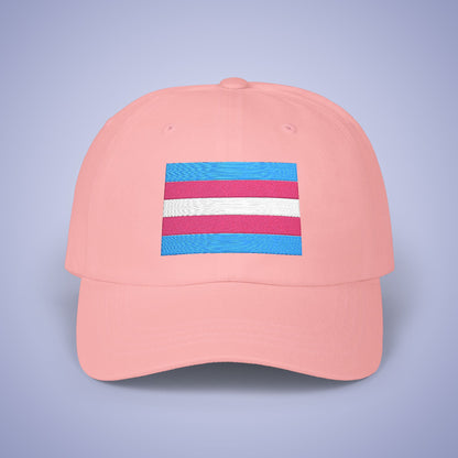Transexual Flag Pride Month Embroidered Classic Dad Cap Unisex Coloured Embroidery