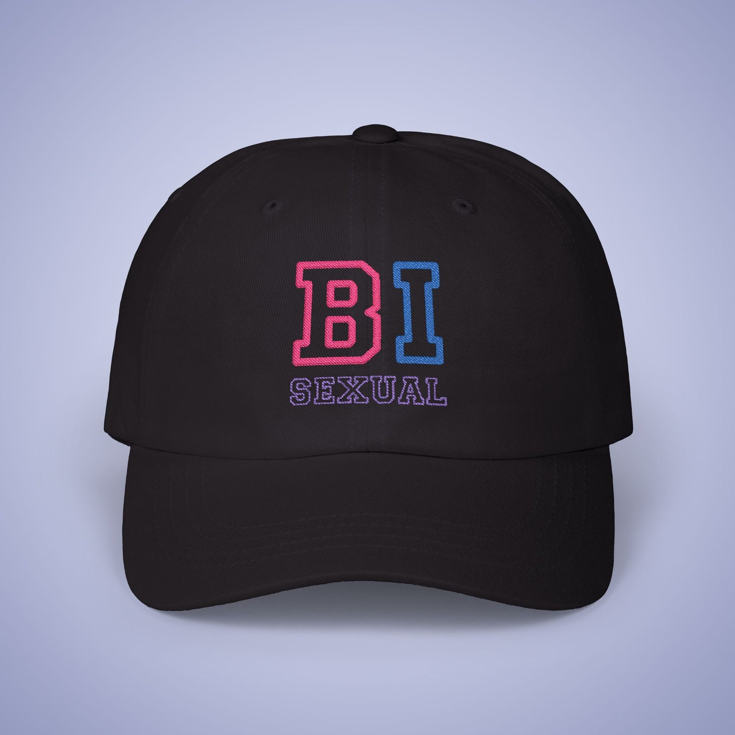 Bi Sexual Pride Month Embroidered Classic Dad Cap Unisex Coloured Embroidery