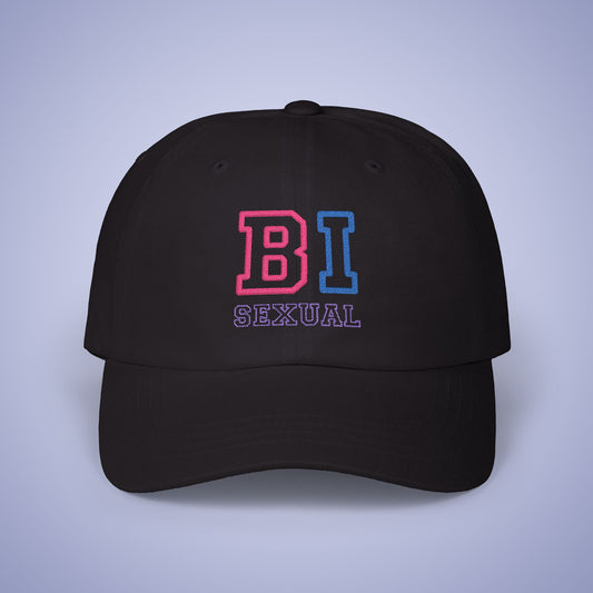 Bi Sexual Pride Month Embroidered Classic Dad Cap Unisex Coloured Embroidery