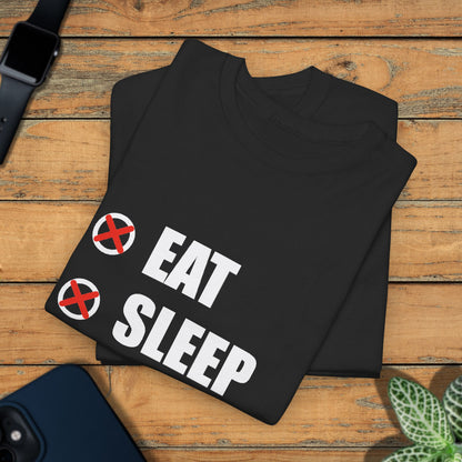 Eat Sleep Dink Repeat Funny Pickleball T Shirt White Text Design