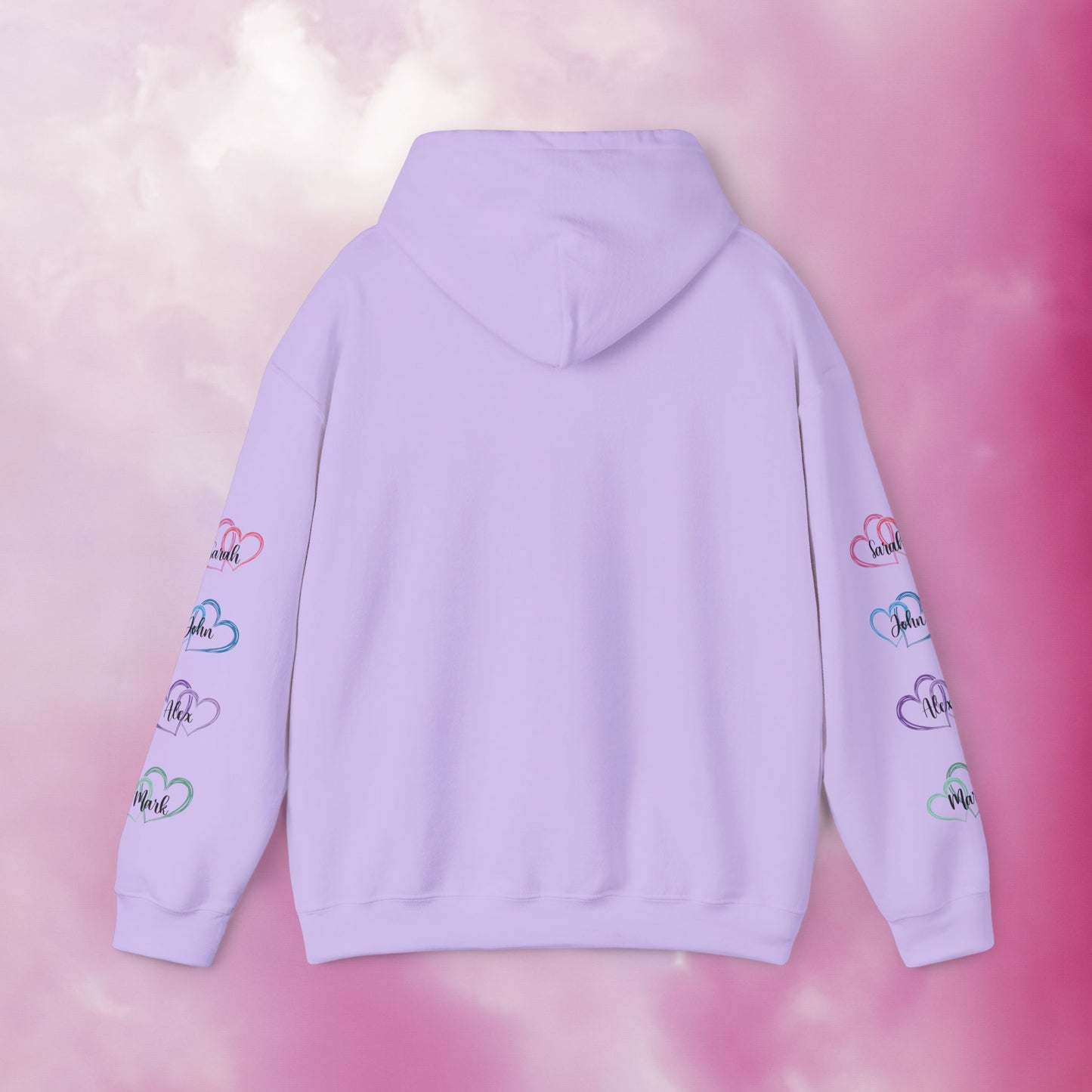This Mother Wears Her Heart on Her Sleeve Personalized Mothers Day Gift Hoodie Sweatshirt