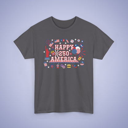 250 Years of Freedom Party Style USA Celebration Unisex T Shirt