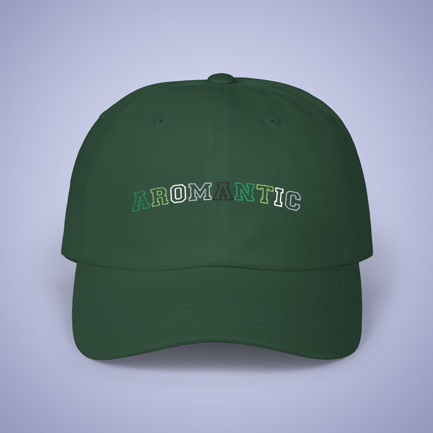 Aromantic Pride Month Embroidered Classic Dad Cap Unisex Coloured Embroidery