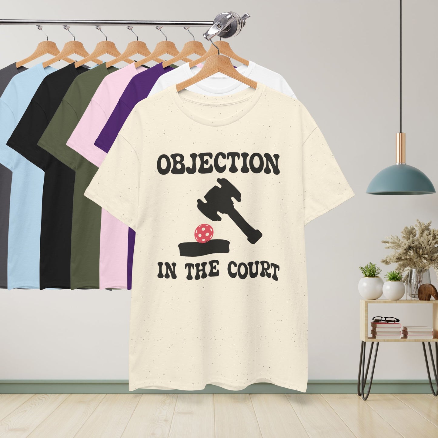 Objection in the Court Funny Lawyer Judge Pickleball T Shirt Black Graphic Design