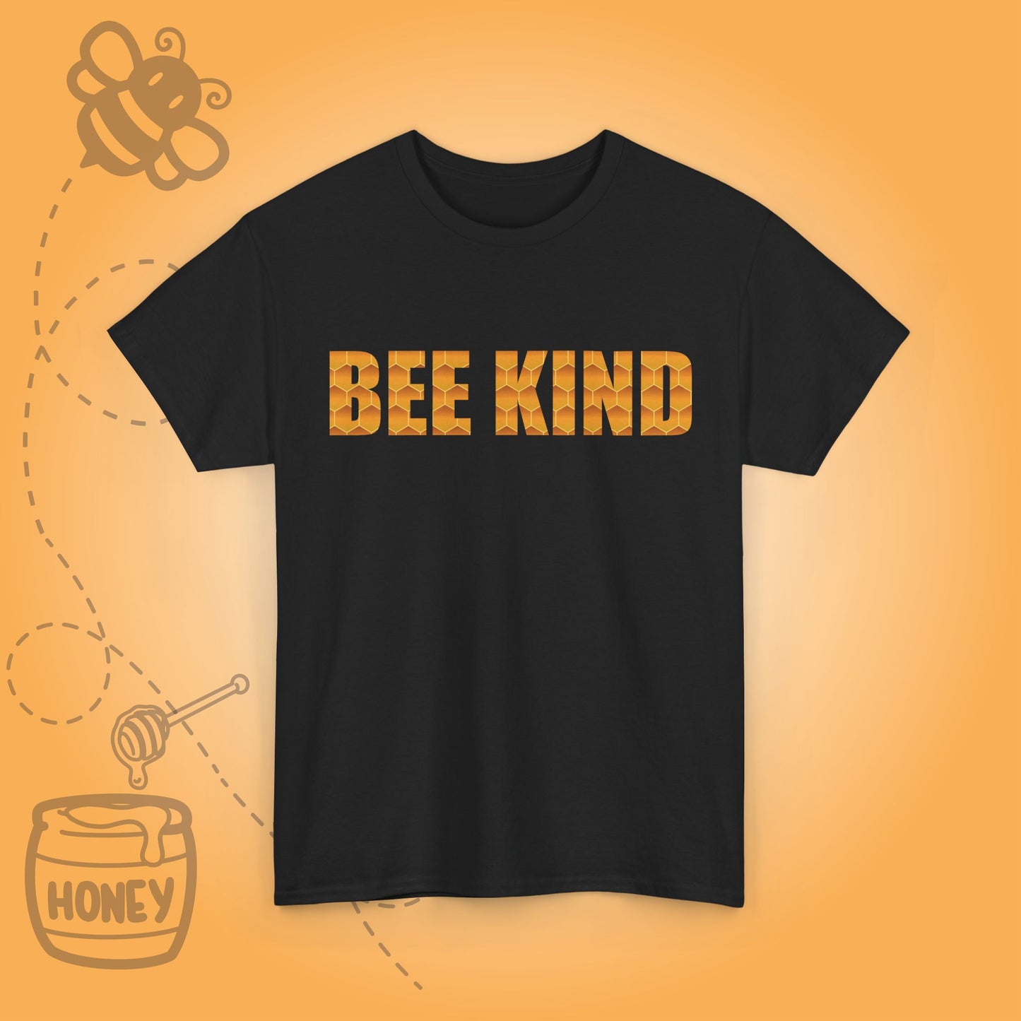 Bee Kind Sweet As Honey Honeycomb Word Art Design Tshirt