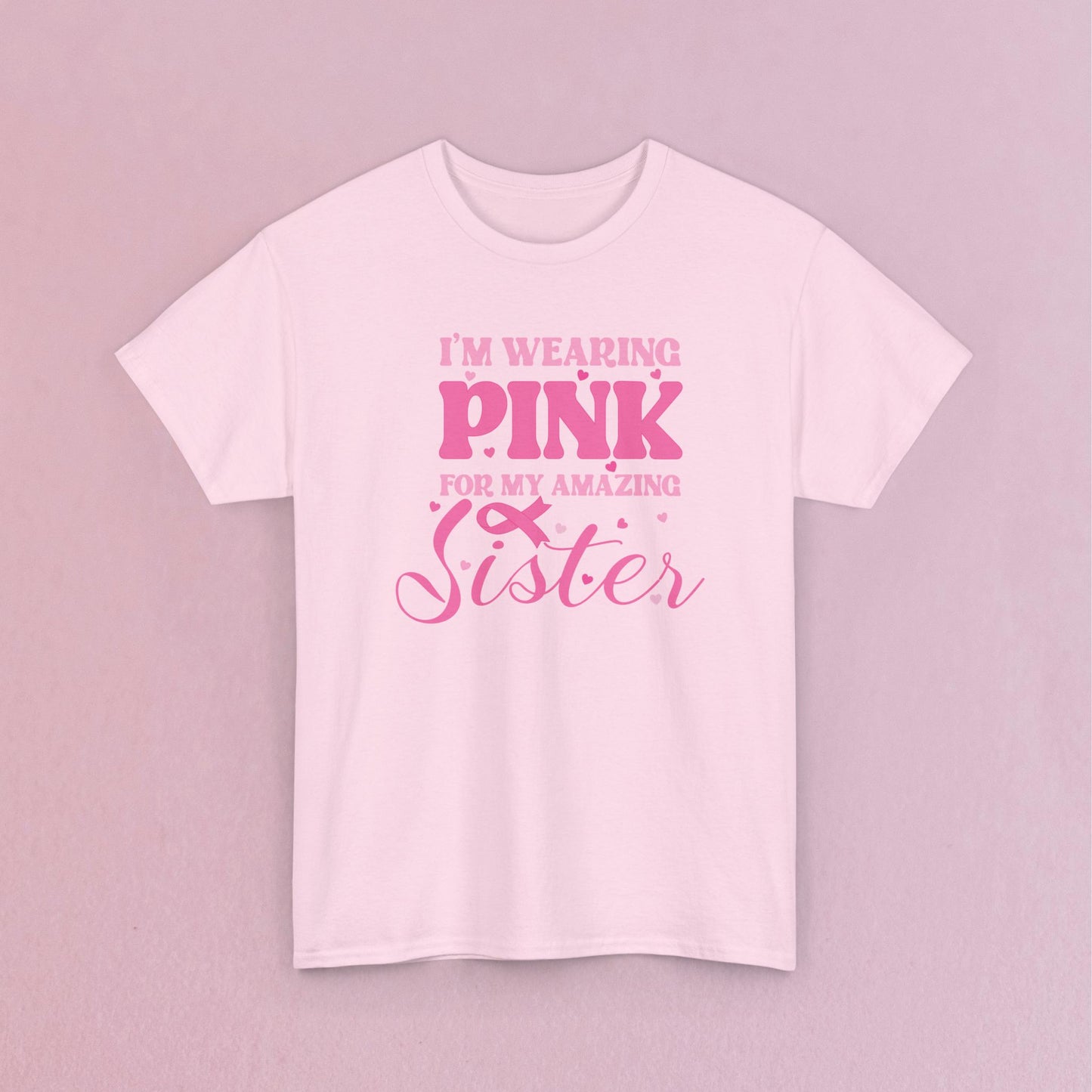 Im Wearing Pink for my Loved One Personalized Breast Cancer Awareness Unisex T Shirt