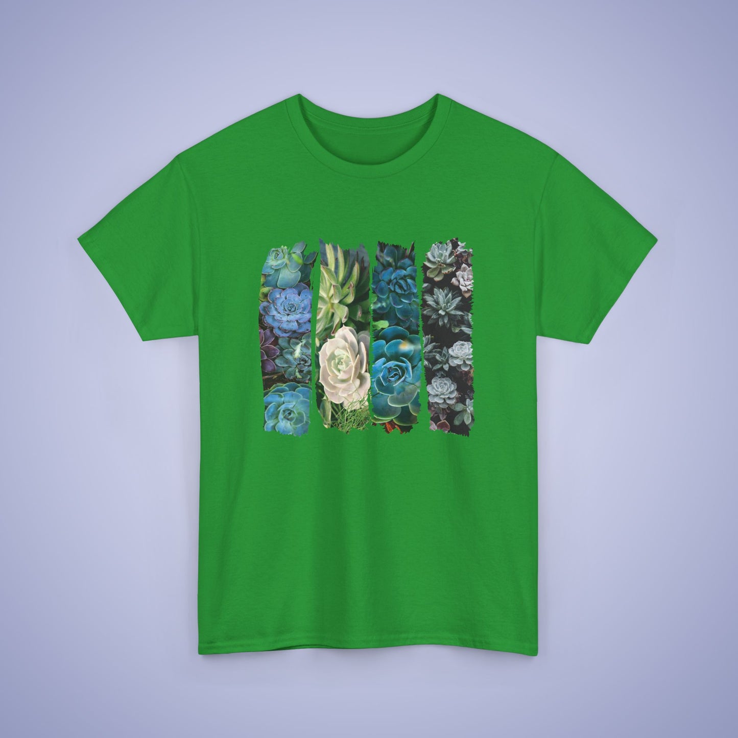 Green Succulents Lover Spring Brush Stroke Photographic Unisex Oversized T Shirt