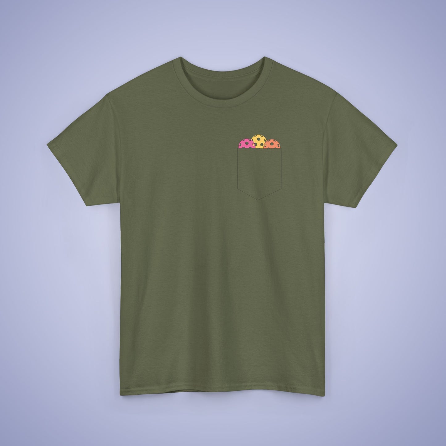Pickleball Pocket Design T Shirt Coloured Graphic Design