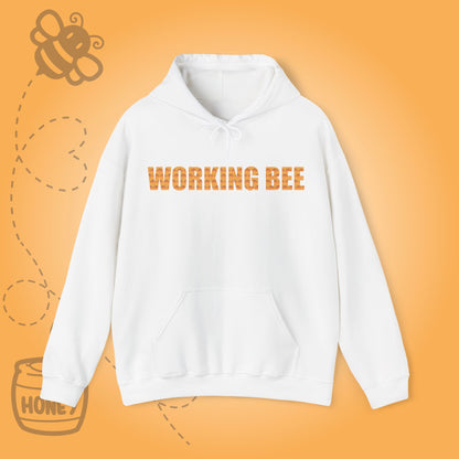 Working Bee Sweet As Honey Honeycomb Word Art Design Hoodie Sweatshirt