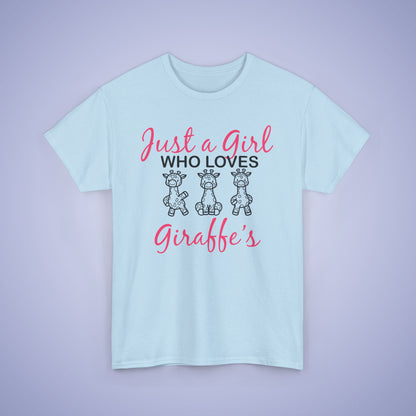 Just a Girl who Loves Giraffes Unisex T-Shirt