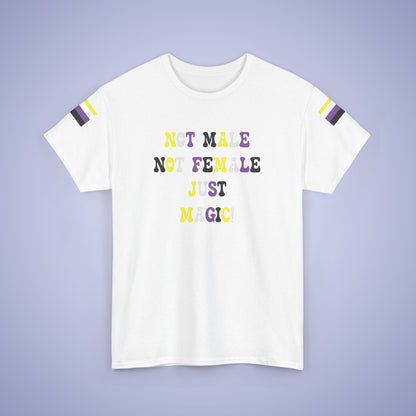 Not Male Not Female Just Magic Non Binary LGBT Pride Month Matching  T Shirt Unisex