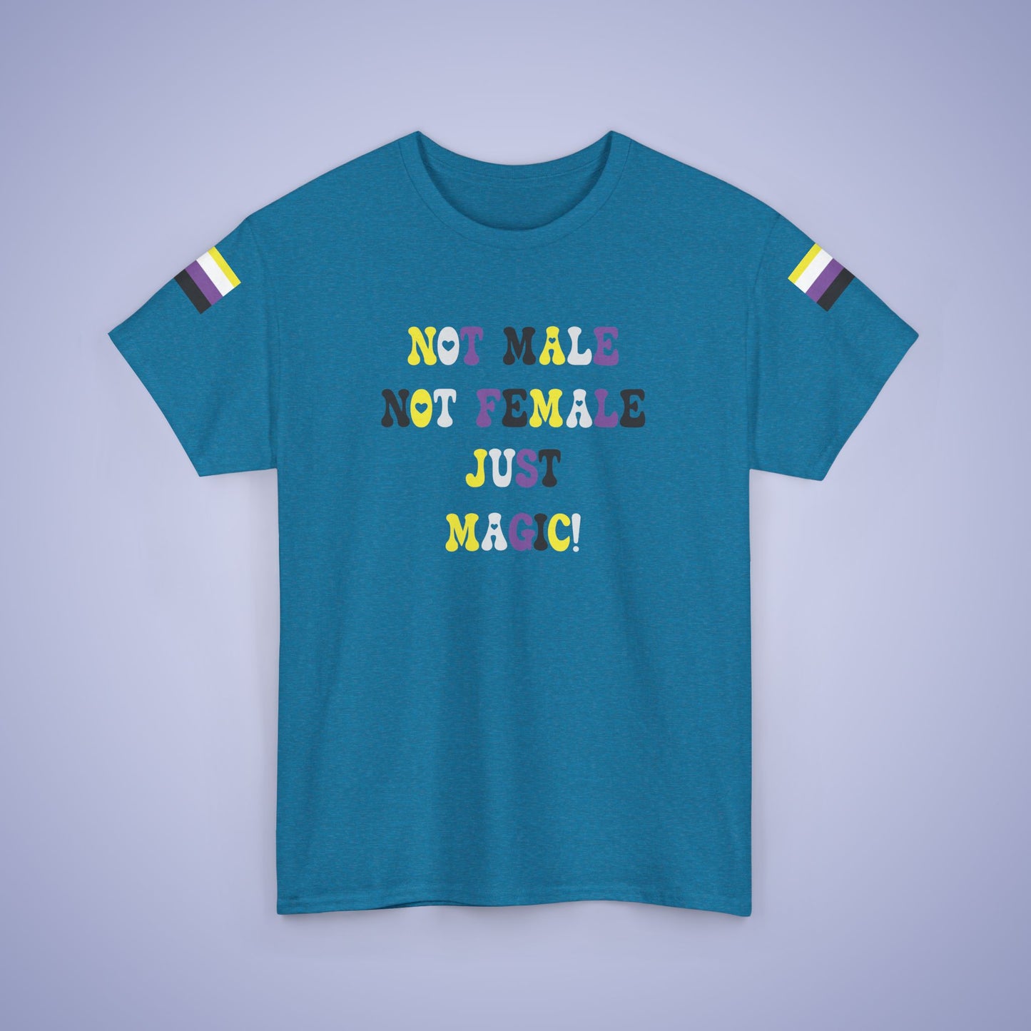 Not Male Not Female Just Magic Non Binary LGBT Pride Month Matching  T Shirt Unisex