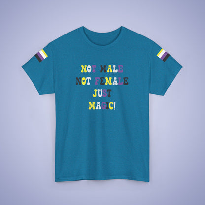 Not Male Not Female Just Magic Non Binary LGBT Pride Month Matching  T Shirt Unisex