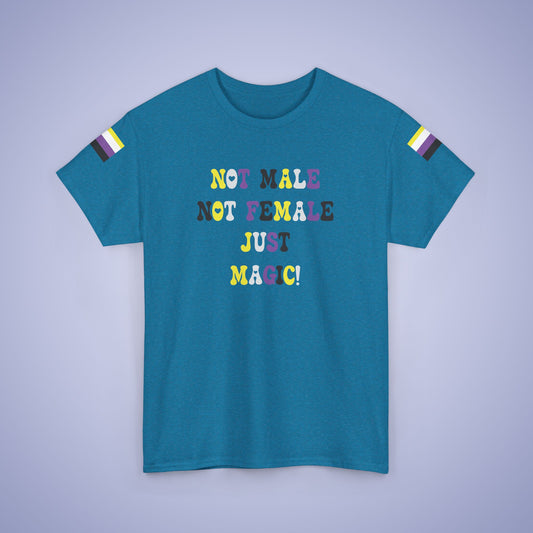 Not Male Not Female Just Magic Non Binary LGBT Pride Month Matching  T Shirt Unisex