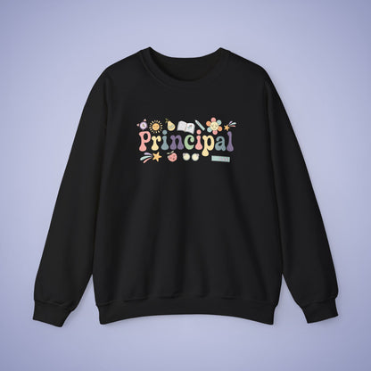 Principal Teacher Crewneck Sweatshirt Retro Unisex Back to School