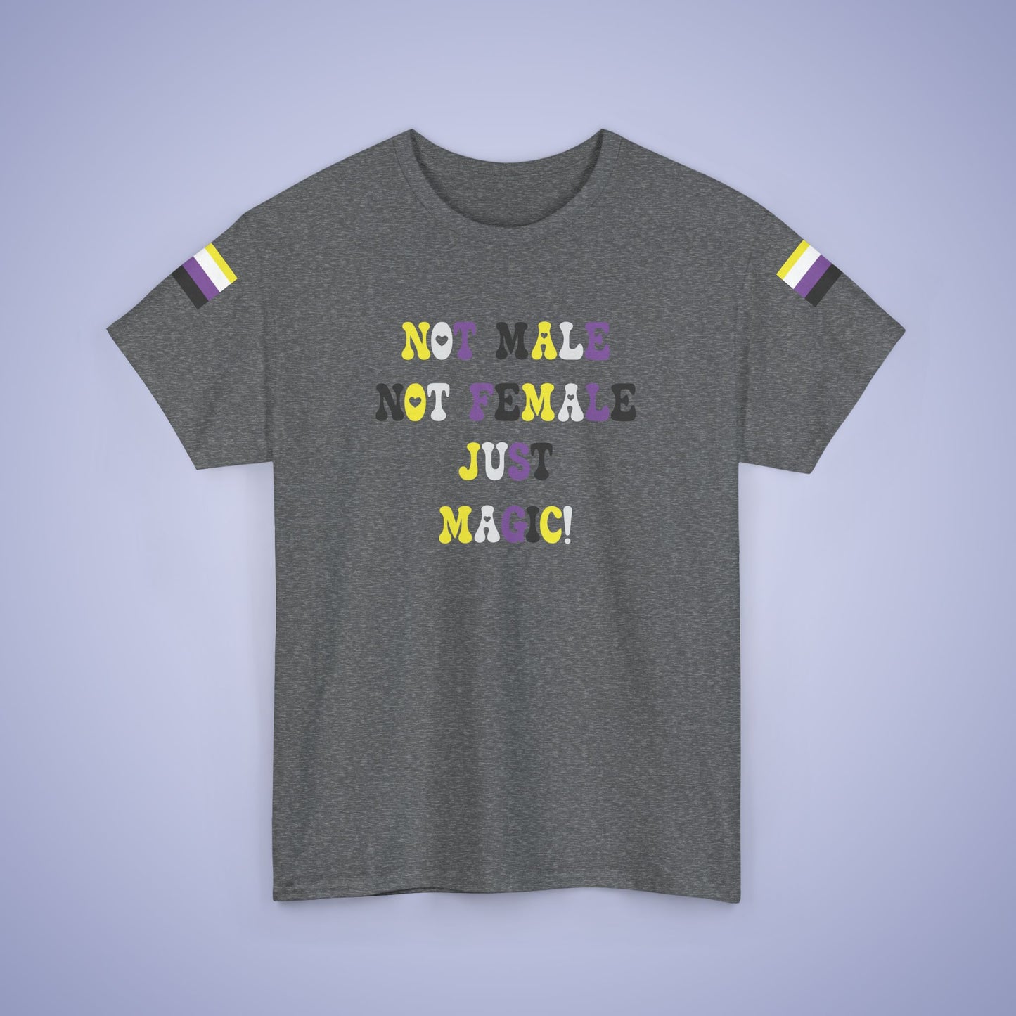 Not Male Not Female Just Magic Non Binary LGBT Pride Month Matching  T Shirt Unisex