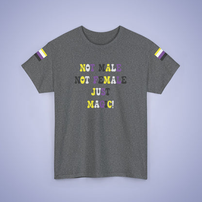 Not Male Not Female Just Magic Non Binary LGBT Pride Month Matching  T Shirt Unisex