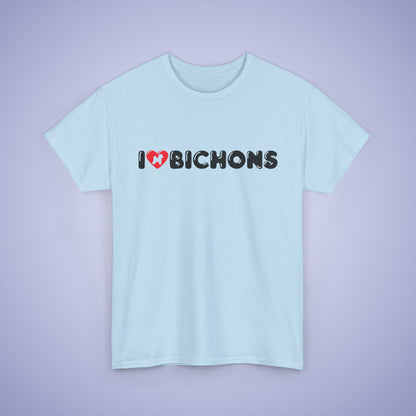 I Heart Bichons Unisex T Shirt