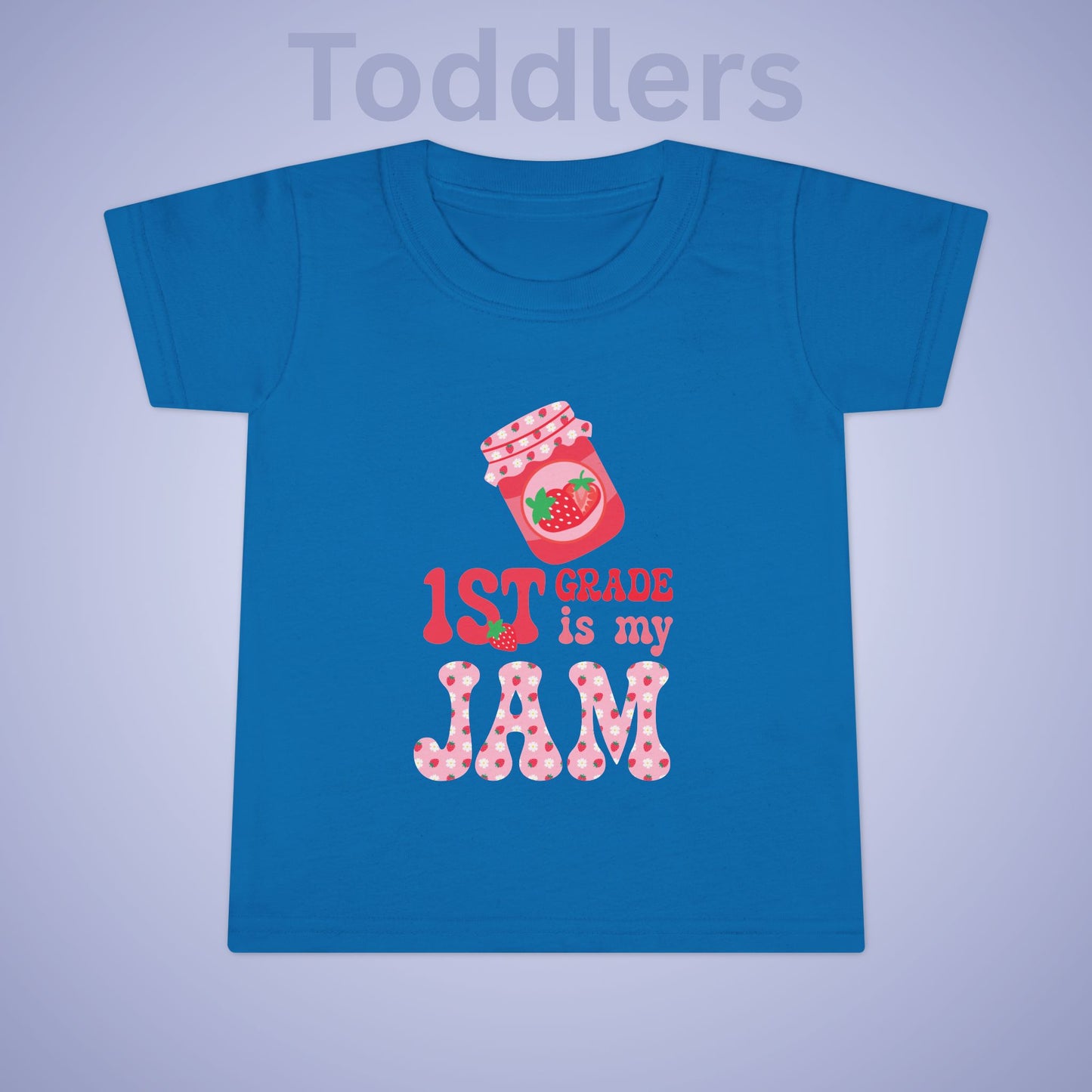 First Grade is my Jam Strawberry Kids Cotton T Shirt Back To School Toddler