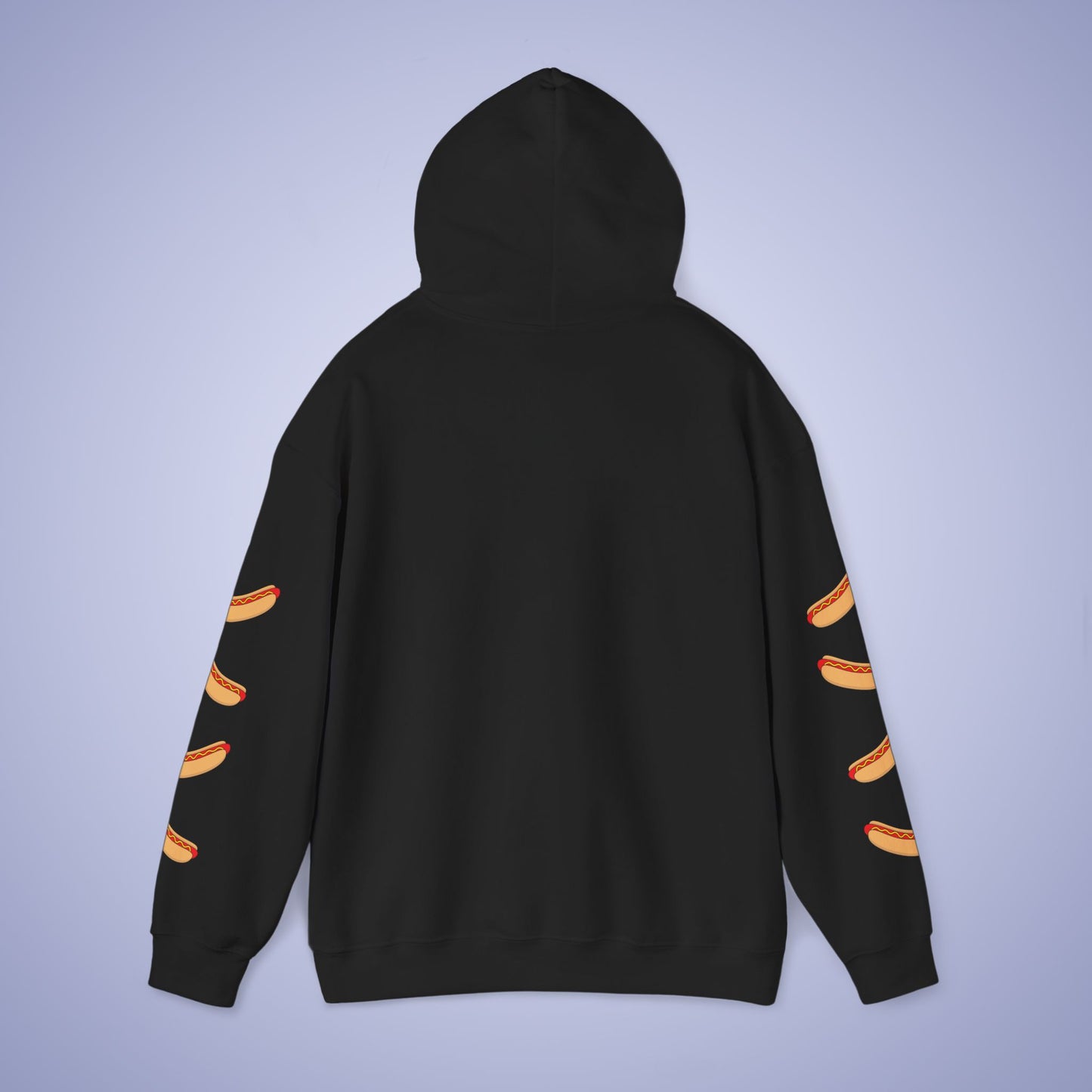 Im Just Here for the Hot Dogs Sleeve Print Hoodie | Hot Dog Lover Gift White