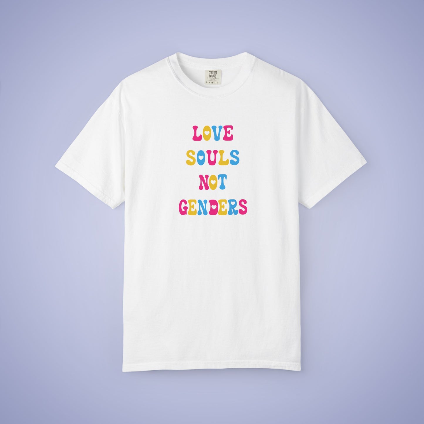 Love Souls Not Gender Pansexual LGBT Pride Month Comfort Colors T Shirt Unisex